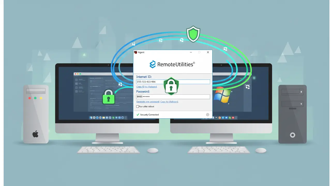 remote utilities interface on windows and mac