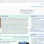 Google Chrome on Windows 11 showing the English Wikipedia main page