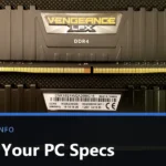 Two Corsair Vengeance LPX DDR4 memory modules side by side, one showing its 16GB 2666MHz specification label, with the title Check Your PC Specs across the lower part of the image.