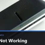 A black Huawei home router with its antenna raised and its WLAN and internet status lights visible, with the title Wi-Fi Not Working across the lower part of the image.